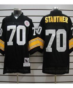 Mitchell And Ness Pittsburgh Steelers #70 Ernie Stautner Black Stitched NFL Jersey Men's