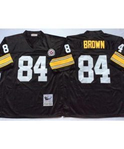Mitchell And Ness Pittsburgh Steelers #84 Antonio Brown Black Throwback Stitched NFL Jersey Men's