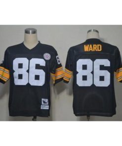 Mitchell And Ness Pittsburgh Steelers #86 Hines Ward Black Stitched NFL Jersey Men's