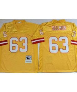 Mitchell And Ness Tampa Bay Buccaneers #63 Lee Roy Selmon Gold Throwback Stitched NFL Jersey Men's