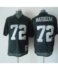 Mitchell and Ness Las Vegas Raiders #72 John Matuszak Black Stitched NFL Jersey Men's