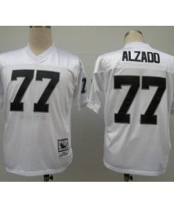 Mitchell and Ness Las Vegas Raiders #77 Lyle Alzado White Stitched Throwback NFL Jersey Men's