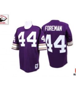 Mitchell and Ness Minnesota Vikings #44 Chuck Foreman Purple Stitched Throwback NFL Jersey Men's