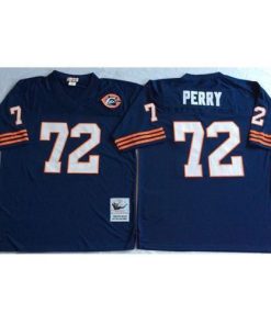 Mitchell&Ness Chicago Bears #72 William Perry Blue Big No. Throwback Stitched NFL Jersey Men's