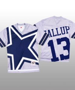 NFL Dallas Cowboys #13 Michael Gallup White Men's Mitchell & Nell Big Face Fashion Limited NFL Jersey
