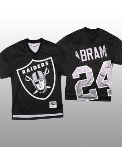 NFL Las Vegas Raiders #24 Johnathan Abram Black Men's Mitchell & Nell Big Face Fashion Limited NFL Jersey