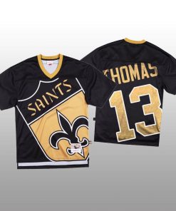NFL New Orleans Saints #13 Michael Thomas Black Men's Mitchell & Nell Big Face Fashion Limited NFL Jersey