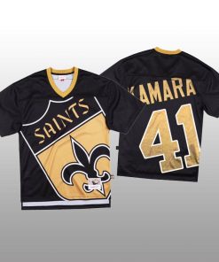 NFL New Orleans Saints #41 Alvin Kamara Black Men's Mitchell & Nell Big Face Fashion Limited NFL Jersey