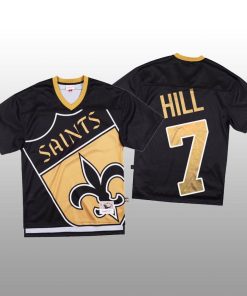 NFL New Orleans Saints #7 Taysom Hill Black Men's Mitchell & Nell Big Face Fashion Limited NFL Jersey