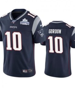 New England New England Patriots #10 Josh Gordon Navy Super Bowl LIII Champions Vapor Limited NFL Jersey Men's
