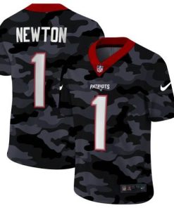 New England New England Patriots #1 Cam Newton Men's Nike 2020 Black CAMO Vapor Untouchable Limited Stitched NFL Jersey Men's