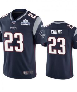 New England New England Patriots #23 Patrick Chung Navy Super Bowl LIII Champions Vapor Limited NFL Jersey Men's