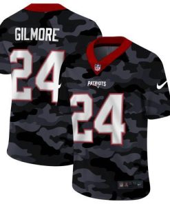 New England New England Patriots #24 Stephon Gilmore Men's Nike 2020 Black CAMO Vapor Untouchable Limited Stitched NFL Jersey Men's