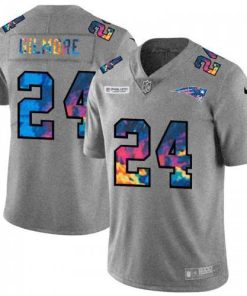 New England New England Patriots #24 Stephon Gilmore Men's Nike Multi-Color 2020 NFL Crucial Catch NFL Jersey Greyheather Men's