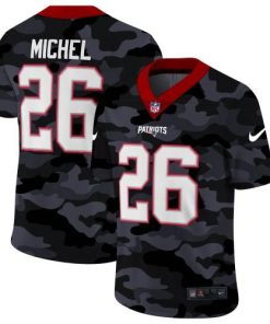 New England New England Patriots #26 Sony Michel Men's Nike 2020 Black CAMO Vapor Untouchable Limited Stitched NFL Jersey Men's