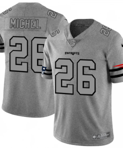 New England New England Patriots #26 Sony Michel Men's Nike Gray Gridiron II Vapor Untouchable Limited NFL Jersey Men's