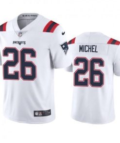 New England New England Patriots #26 Sony Michel Men's Nike White 2020 Vapor Limited Jersey Men's