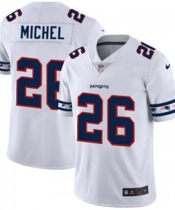 New England New England Patriots #26 Sony Michel Nike White Team Logo Vapor Limited NFL Jersey Men's