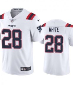 New England New England Patriots #28 James White Men's Nike White 2020 Vapor Limited Jersey Men's