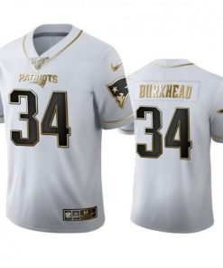 New England New England Patriots #34 Rex Burkhead Men's Nike White Golden Edition Vapor Limited NFL 100 Jersey Men's