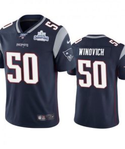 New England New England Patriots #50 Chase Winovich Navy Super Bowl LIII Champions Vapor Limited NFL Jersey Men's