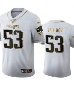 New England New England Patriots #53 Kyle Van Noy Men's Nike White Golden Edition Vapor Limited NFL 100 Jersey Men's
