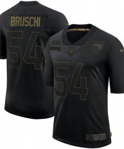 New England New England Patriots #54 Tedy Bruschi Nike 2020 Salute To Service Retired Limited Jersey Black Men's