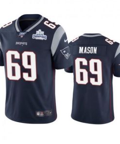 New England New England Patriots #69 Shaq Mason Navy Super Bowl LIII Champions Vapor Limited NFL Jersey Men's