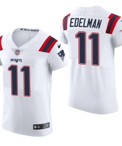 New England Patriots #11 Julian Edelman Nike Men's White Team Color Men's Stitched NFL 2020 Vapor Untouchable Elite Jersey