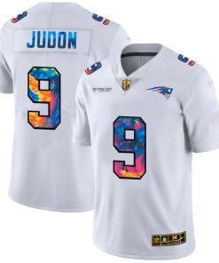 New England Patriots #9 Matt Judon Men's White Nike Multi-Color 2020 NFL Crucial Catch Limited NFL Jersey