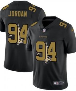 New Orleans New Orleans Saints #94 Cameron Jordan Men's Nike Team Logo Dual Overlap Limited NFL Jersey Black Men's
