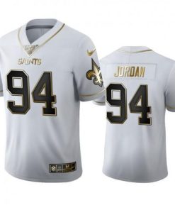 New Orleans New Orleans Saints #94 Cameron Jordan Men's Nike White Golden Edition Vapor Limited NFL 100 Jersey Men's
