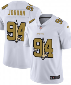 New Orleans New Orleans Saints #94 Cameron Jordan White Men's Nike Team Logo Dual Overlap Limited NFL Jersey Men's
