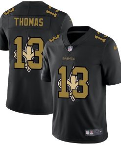 New Orleans Saints #13 Michael Thomas Men's Nike Team Logo Dual Overlap Limited NFL Jersey Black