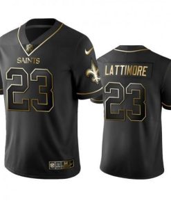 New Orleans Saints #23 Marshon Lattimore Men's Stitched NFL Vapor Untouchable Limited Black Golden Jersey Men's