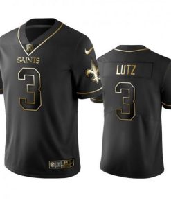 New Orleans Saints #3 Wil Lutz Men's Stitched NFL Vapor Untouchable Limited Black Golden Jersey Men's