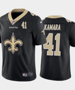New Orleans Saints #41 Alvin Kamara Black Men's Nike Big Team Logo Player Vapor Limited NFL Jersey