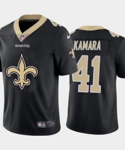 New Orleans Saints #41 Alvin Kamara Black Men's Nike Big Team Logo Vapor Limited NFL Jersey