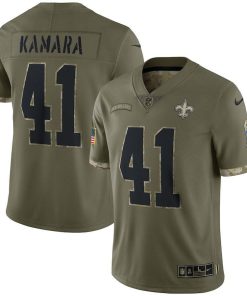 New Orleans Saints #41 Alvin Kamara Nike Men's 2022 Salute To Service Limited Jersey - Olive