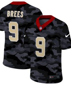 New Orleans Saints #9 Drew Brees Men's Nike 2020 Black CAMO Vapor Untouchable Limited Stitched NFL Jersey