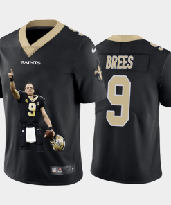 New Orleans Saints #9 Drew Brees Men's Nike Player Signature Moves Vapor Limited NFL Jersey Black