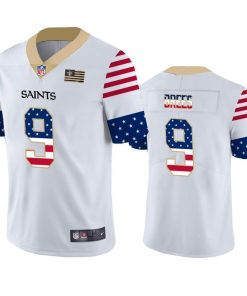 New Orleans Saints #9 Drew Brees White Men's Nike Team Logo USA Flag Vapor Untouchable Limited NFL Jersey