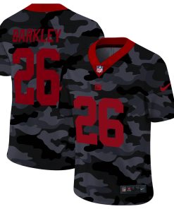 New York Giants #26 Saquon Barkley Men's Nike 2020 Black CAMO Red Vapor Untouchable Limited Stitched NFL Jersey