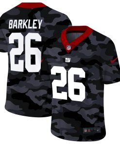 New York Giants #26 Saquon Barkley Men's Nike 2020 Black CAMO Vapor Untouchable Limited Stitched NFL Jersey