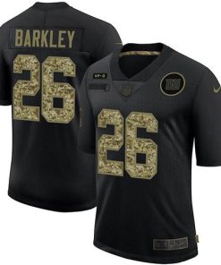 New York Giants #26 Saquon Barkley Men's Nike 2020 Salute To Service Camo Limited NFL Jersey Black