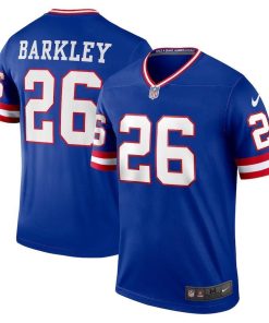 New York Giants #26 Saquon Barkley Nike Men's Royal Classic Player Legend Jersey