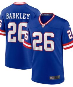 New York Giants #26 Saquon Barkley Royal Nike Men's Classic Retired Player Game Jersey