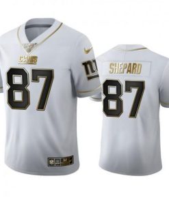New York New York Giants #87 Sterling Shepard Men's Nike White Golden Edition Vapor Limited NFL 100 Jersey Men's