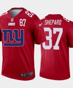 New York New York Giants #87 Sterling Shepard Red Men's Nike Big Team Logo Player Vapor Limited NFL Jersey Men's