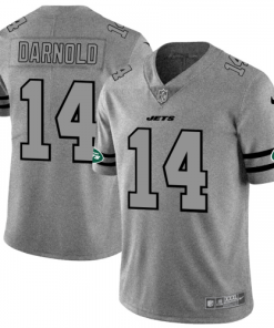 New York New York Jets #14 Sam Darnold Men's Nike Gray Gridiron II Vapor Untouchable Limited NFL Jersey Men's